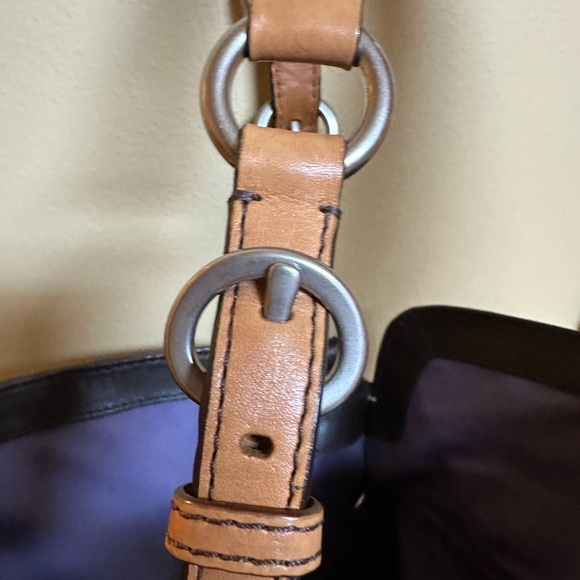 COACH Chelsea Pebbled Brown Leather Large Hobo Tote Purse Shoulder Bag F12338 - Picture 6 of 9